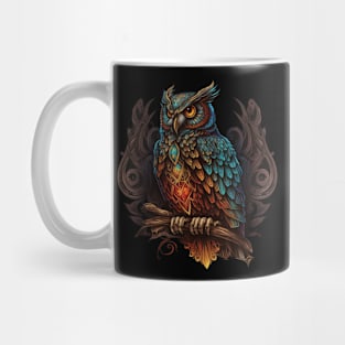 Owl on branch Mug